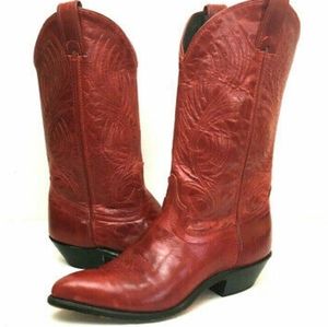 CODEWEST | Women's Red Leather Cowgirl Boots/6½
